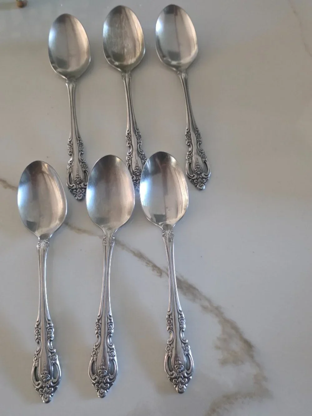Vintage Oneida Stainless Steel Brahms Tea Spoons Set of 6  The Vintage Oneida St